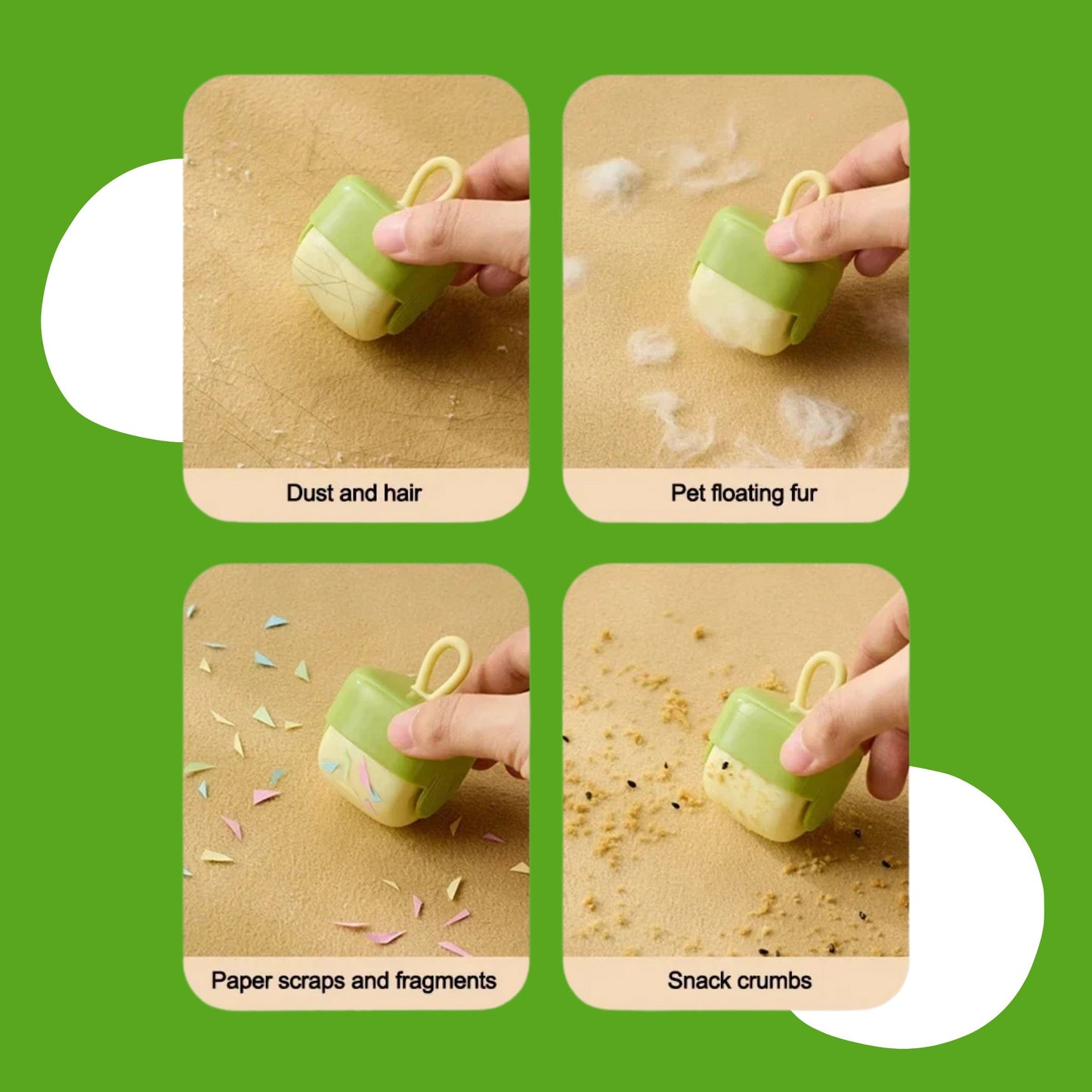 HairOff™ – Rodillo Lavable Quita Pelusas y Pelo de Mascotas